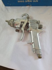 BINKS Model 62 Paint Spray Gun & with 63pe Air Cap Tip Nozzle