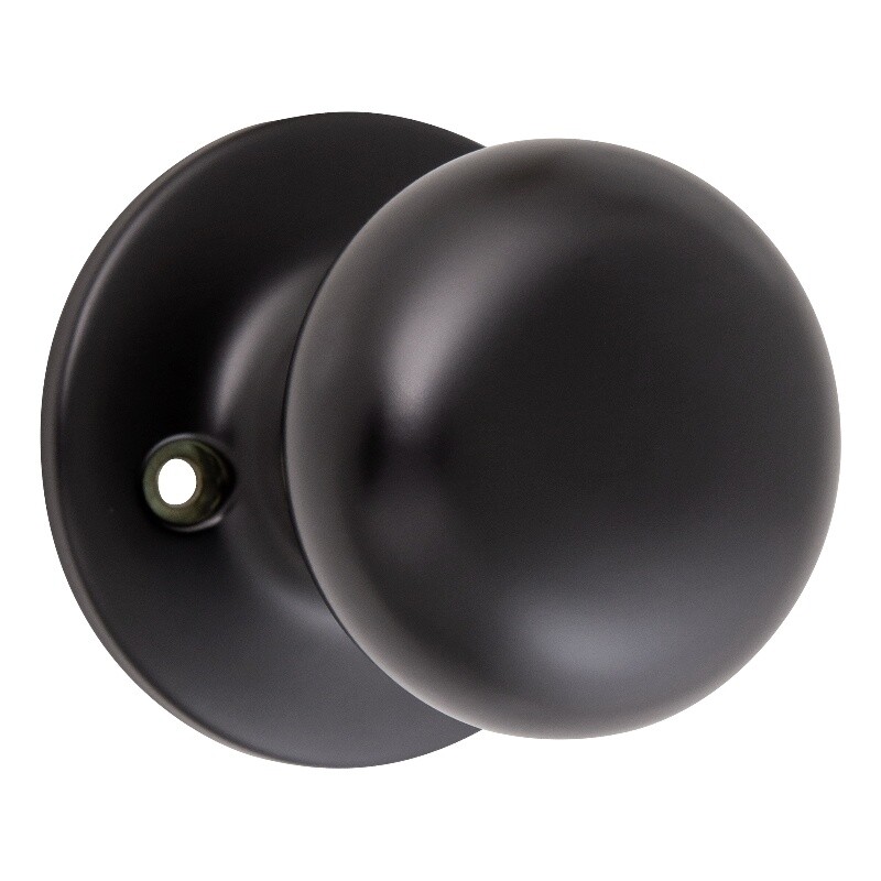 Design House Cambridge Brass Dummy Door Knob in Matte Black