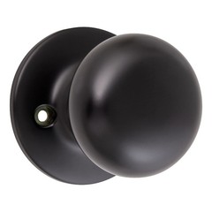 Design House Cambridge Brass Dummy Door Knob in Matte Black