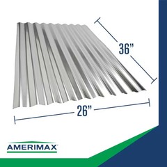 3ft Galvanized Steel Corrugated Project Panel Roofing & Siding 3-Pack 4736011001