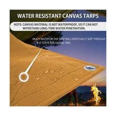 FoundGo 16x20ft Canvas Tarp 22 Mil Tarps 14 oz Canvas Tarpaulin Heavy Duty Cl…