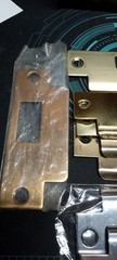 7 Pc. Brass / Chrome Commercial Strike Plate 5×2″ Mixed Lot.