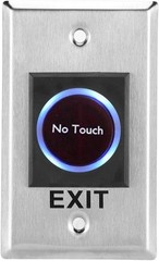 Infrared Sensor Touch Button Switch for Doors Stainless Steel Panel Mount Design