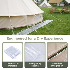 Canopy Rain Gutter: 16.4ftx17.7inch Upgraded Heavy Duty Waterproof Tent