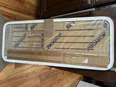 Clear Acrylic Access Door with Powder Coat White Metal Frame 35″x14″