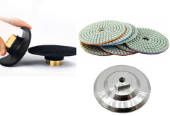 Diamond Tools 4″ polishing pad 46+2 for stone marble granite concrete grinder