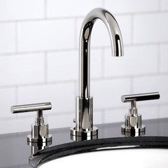 KINGSTON BRASS FSC8929CML MANHATTAN WIDESPREAD BATHROOM FAUCET W/ POP-UP NICKEL