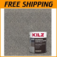 Slip Resistant Gray Concrete Paint, Interior/Exterior, 1 Gal=^
