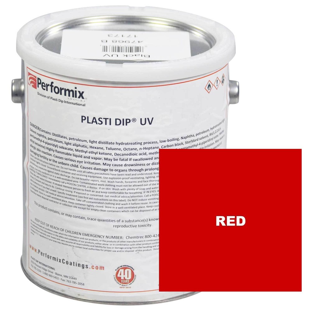 Plasti Dip, 1 Gallon Can, UV Concentrate (unthinned), Matte – RED