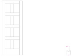 White Oak 8 Panel Equal Mission Shaker Flat Panel Solid Core Interior Wood Doors