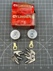 TWO MORTICE CYLINDERS ACE KEYWAY. SOLID BRASS, KEYED ALIKE, COME WITH SIX KEYS.