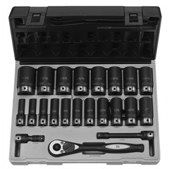 Grey Pneumatic 82622D Grey Pneumatic 1/2″ Dr. 22pc Fractional Deep Duo-Socket Se