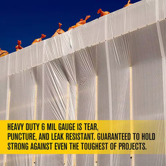 4 mil,20 ft.x 100 ft.Clear All Purpose Poly Sheeting,Extra Strong PS201004