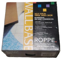 NEW Roppe 4 In. x 20 Ft. Roll SNOW Vinyl Self-Stick Wall Cove Base HC40C54S161