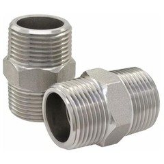 2x NPT Stainless Steel Nipple Male to Male Fittings 1/8″ 1/4 3/8 1/2 3/4 1″ C279