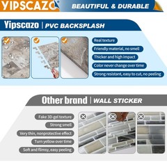 Yipscazo 2026 Upgrade Peel And Stick Backsplash Stick On Backsplash Tiles For