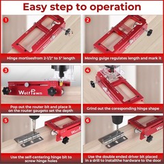 Door Hinge Jig, Adjustable Mortise Jig, Aluminum Alloy Door Hinge Template ki…