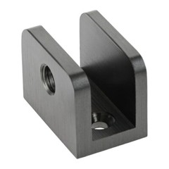4Pcs Glass Clamps with Stainless Steel Screws Matte Black for 10mm-12mm Glass