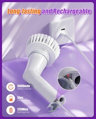 NBONEBS Electric Spin Scrubber, Cordless Shower Scrubber Rotary Floor Brushes…