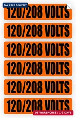 120-208 Volts Voltage & Conduit Markers | Stickers | Decals | Labels Electrical