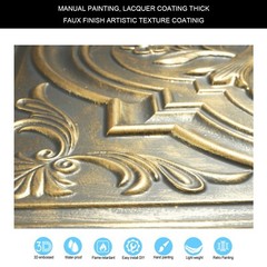 Suspended ceiling tile PVC Emboss interior wall panel L39 ancient gold 10pcs