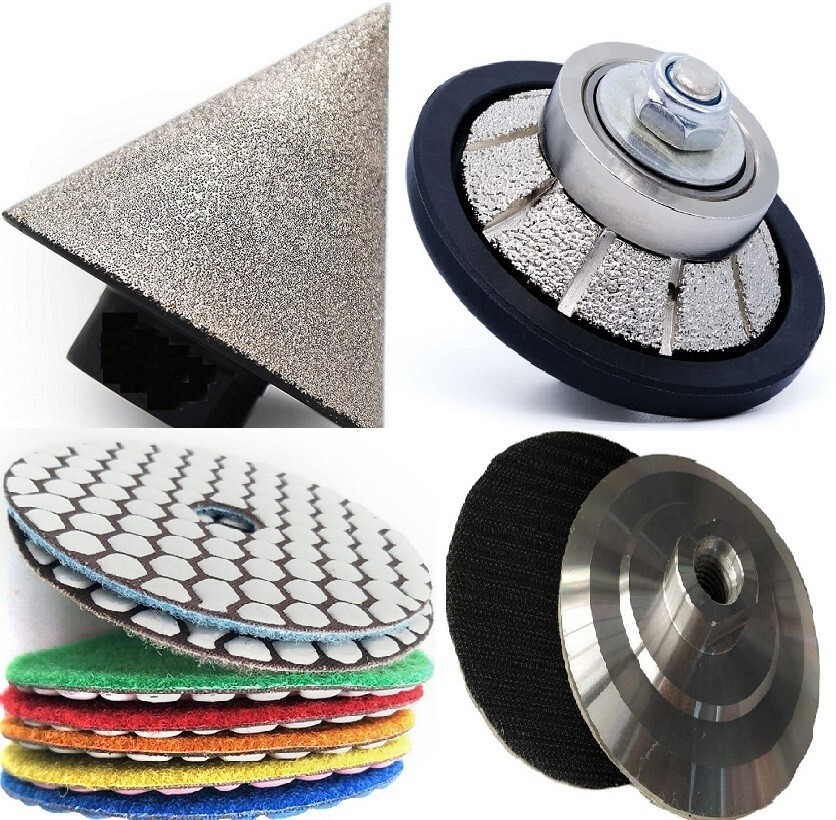 Diamond Edge Shaping & Polishing Kit 1/2″ Bevel Router Bit Chamfer stone buffer