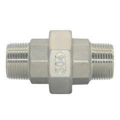 3/4″ in NPT Male thread Malleable Straight Union Coupling Pipe Stainless Steel