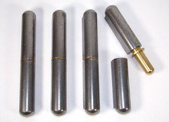 FBP-150 Weld-On Bullet Hinge w/ Brass Pin and Brass Bushing 0.98 x 5.91″ (Qty 4)