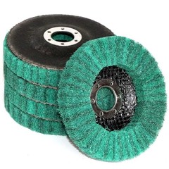 Nylon Flap Discs 11PCS 4-1/2″ 180 320 Grit Metal Deburring Finishing Kit