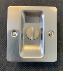 Privacy Satin Nickel Square Pocket Door Pull Lock Lockset Brushed Nickel