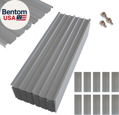 10 Pcs Metal Roofing Panels, 5.1 Feet Corrugated Galvanized Roofing Panels Metal