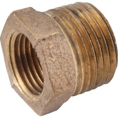 Anderson Metals 1 In. MPT x 3/4 In. FPT Red Brass Hex Reducing Bushing Pack of 5