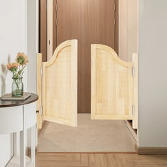 Swing Solid Wood Door Partition Door for Shop Entrance Partition Log Color NEW