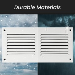 Repa Market 2-Pack Air Vent Cover 16X6 Inch Outer Dimensions White Galvanized