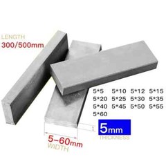 Aluminum Bar Plate Thickness 5mm width 5-80 Length 300 500mm 5 6 7 8 9 10 12 15