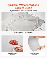 VEVOR 24 x 24 in PVC Ceiling Tiles 12-Pack Drop Ceiling Panels White Marble