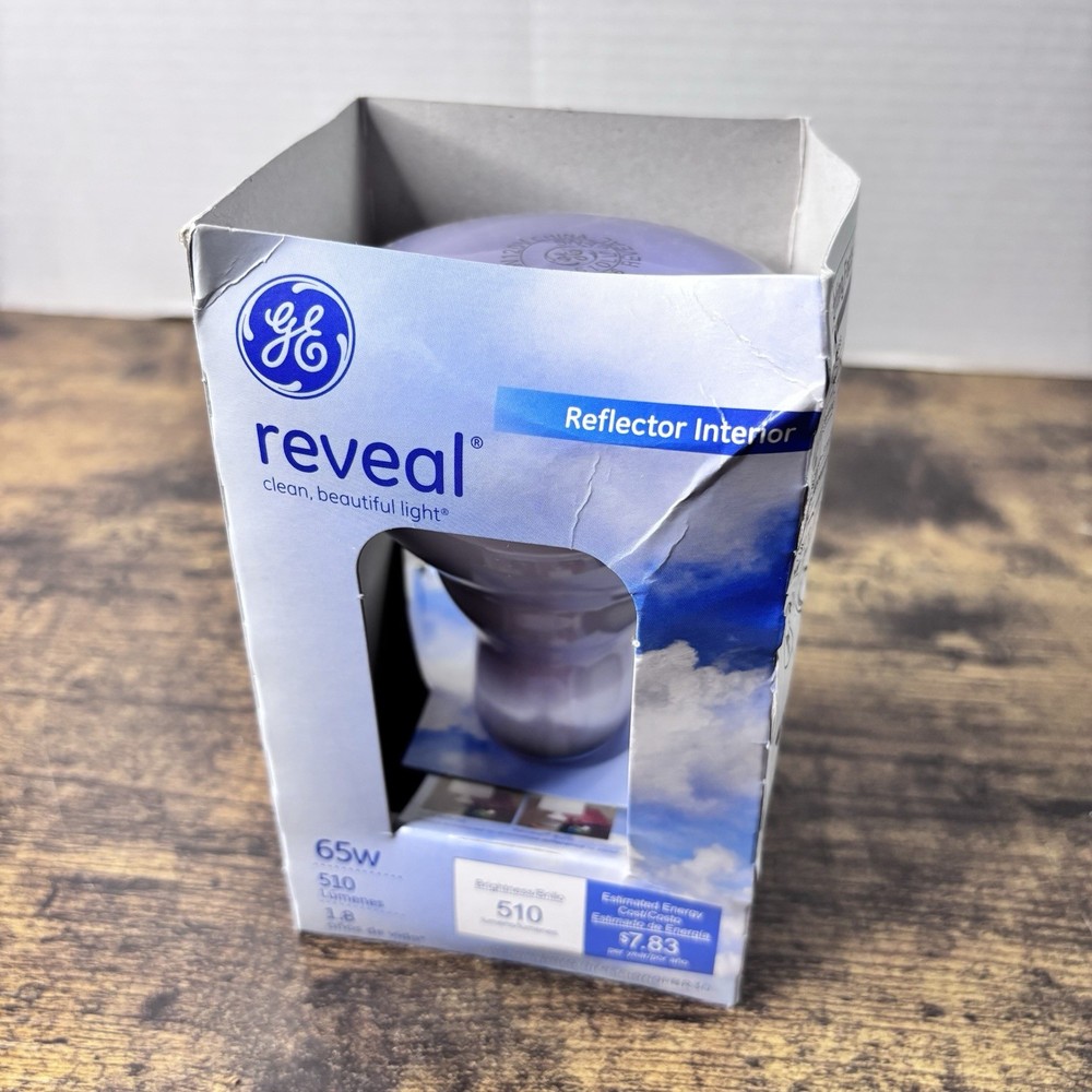 GE Reveal 65w BR30 Indoor Floodlight Light Bulb 48692 Track & Recessed. New