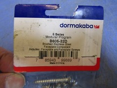 2 – Dormakaba 6 Series Faceplate B605 32D, Brushed Stainless Steel NEW in Pack