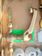 Chicago Faucets Gold Sink Faucet Adjustable Centers. 12” As/Is READ