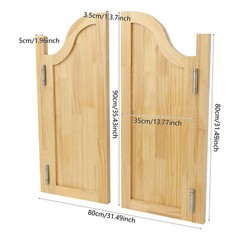 Swing Solid Wood Door Partition Door for Shop Entrance Partition Log Color NEW