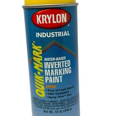 Lot of 2 – Krylon 03402 Quik-Mark Inverted Marking Paint 12oz – APWA Yellow