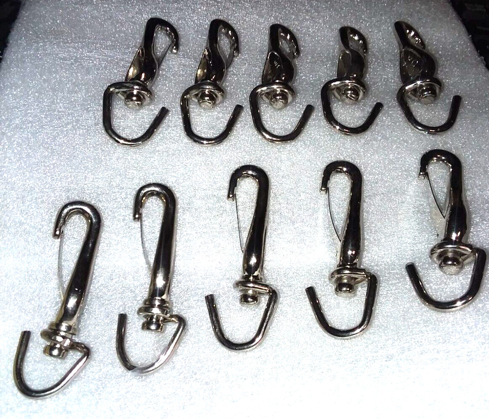 10-pcs Baron 5037 Steel Open Eye Swivel Spring Snap 3/8 Dia. in.