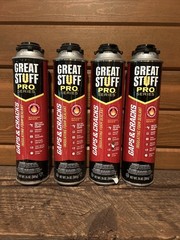 Lot Of 4 Great Stuff PRO Gaps and Cracks 24 oz Gun Foam 9/26