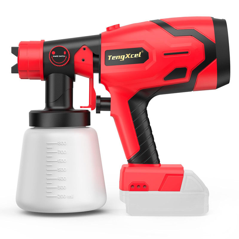 Tengxcel Paint Sprayer For Milwaukee 18V Battery – 600W Hvlp Spray Gun