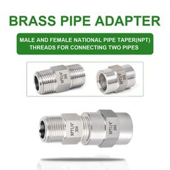 TAISHER 4PCS 304 Stainless Steel Pipe Fitting, Hex Nipple, 1/4″ NPT, Silver