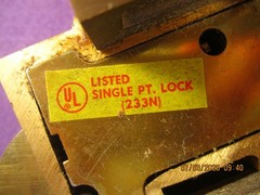 CORBIN RUSSWIN 500 SERIES BRASS UNILOC DOOR KNOB LOCK DOUBLE LATCH NIB