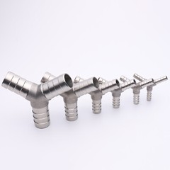304 Stainless Steels Y Type Taper Thread/Hose Tail End Barb Fitting 6 mm~25 mm