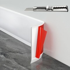 Baseboard Trim,4Inx 20Ft Flexible Baseboard Molding Trim,Self Adhesive Vinyl …