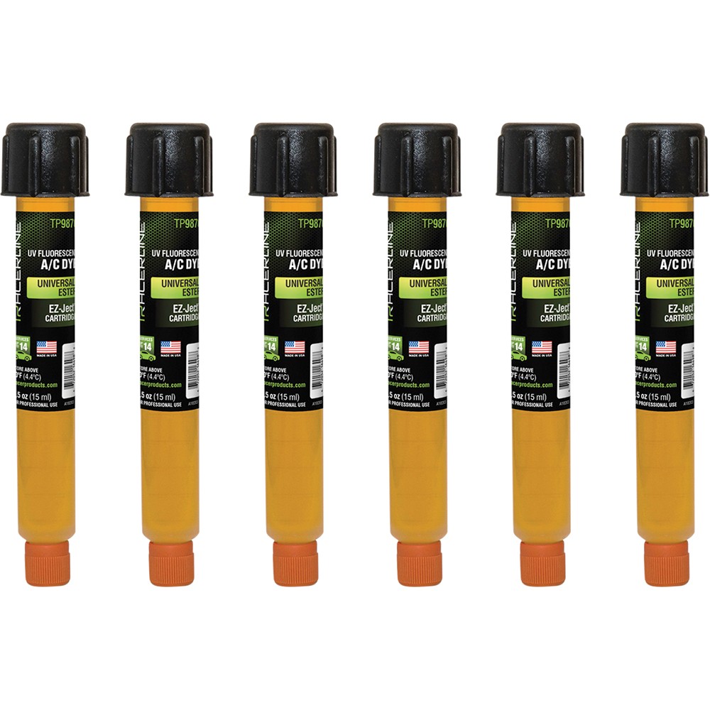 EZ-Ject /Ester Multi-Dose A/C Dye Cartridges, 6-Pack, 0.5 oz. TP9870-P6