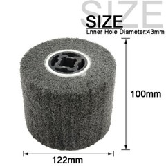 Non-woven Wire Drawing Wheel Abrasive Drum Burnishing Polishing Tool 40-600 Grit